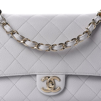 Chanel Caviar Quilted City Walk Flap Light Grey 11 of 11