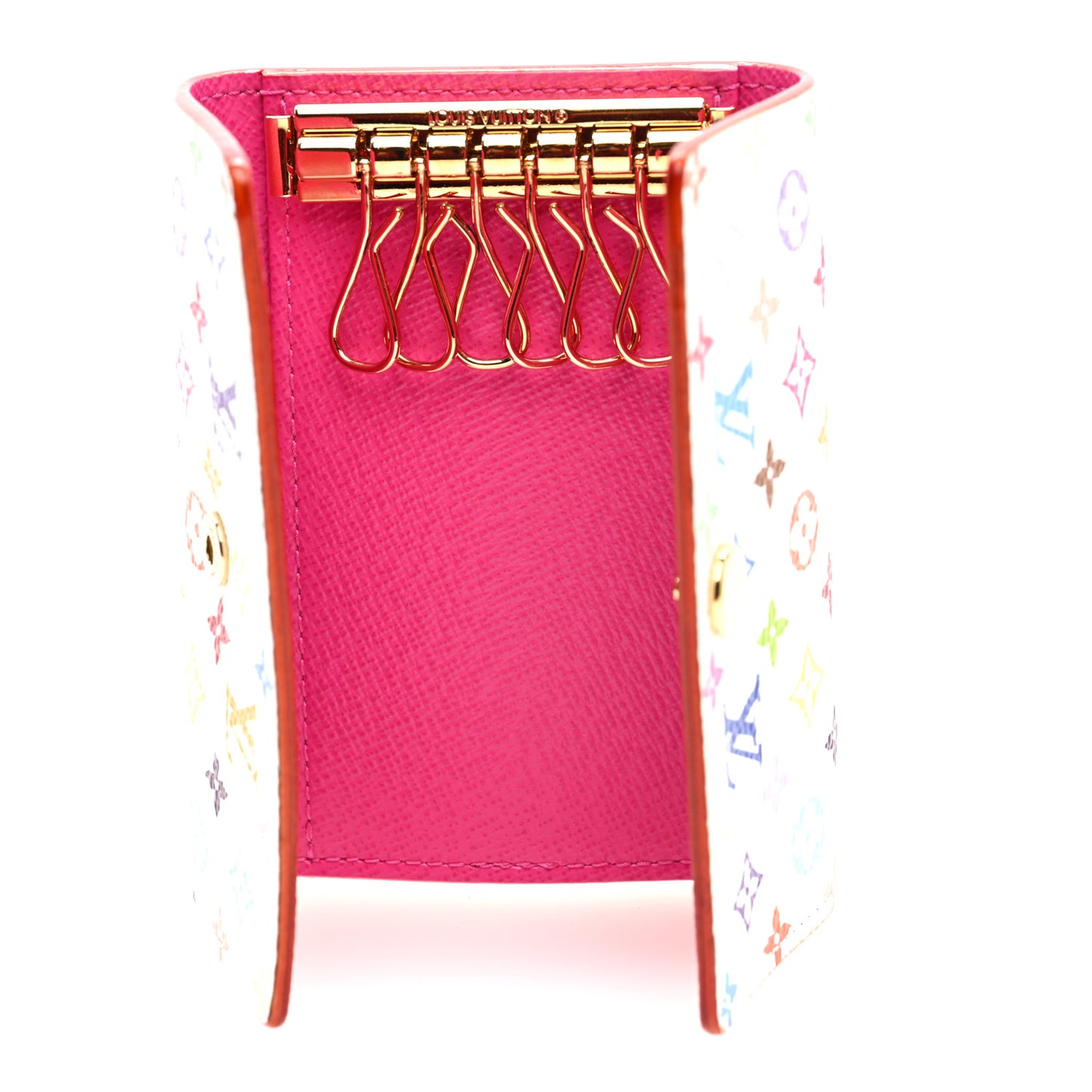 LV X TM Monogram Multicolor 6 Key Multicles Holder White