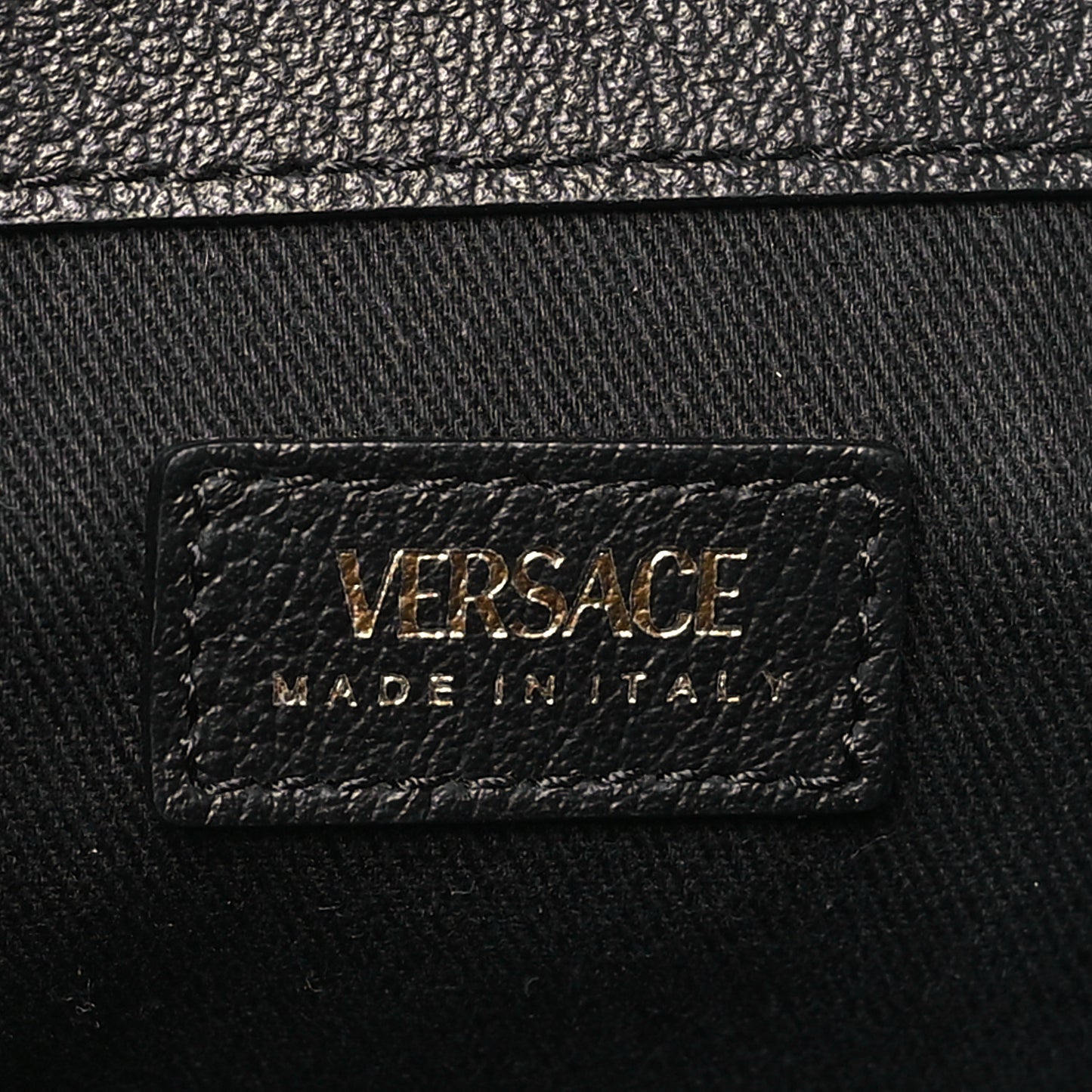 Grained Calfskin La Medusa Small Shoulder Bag Black