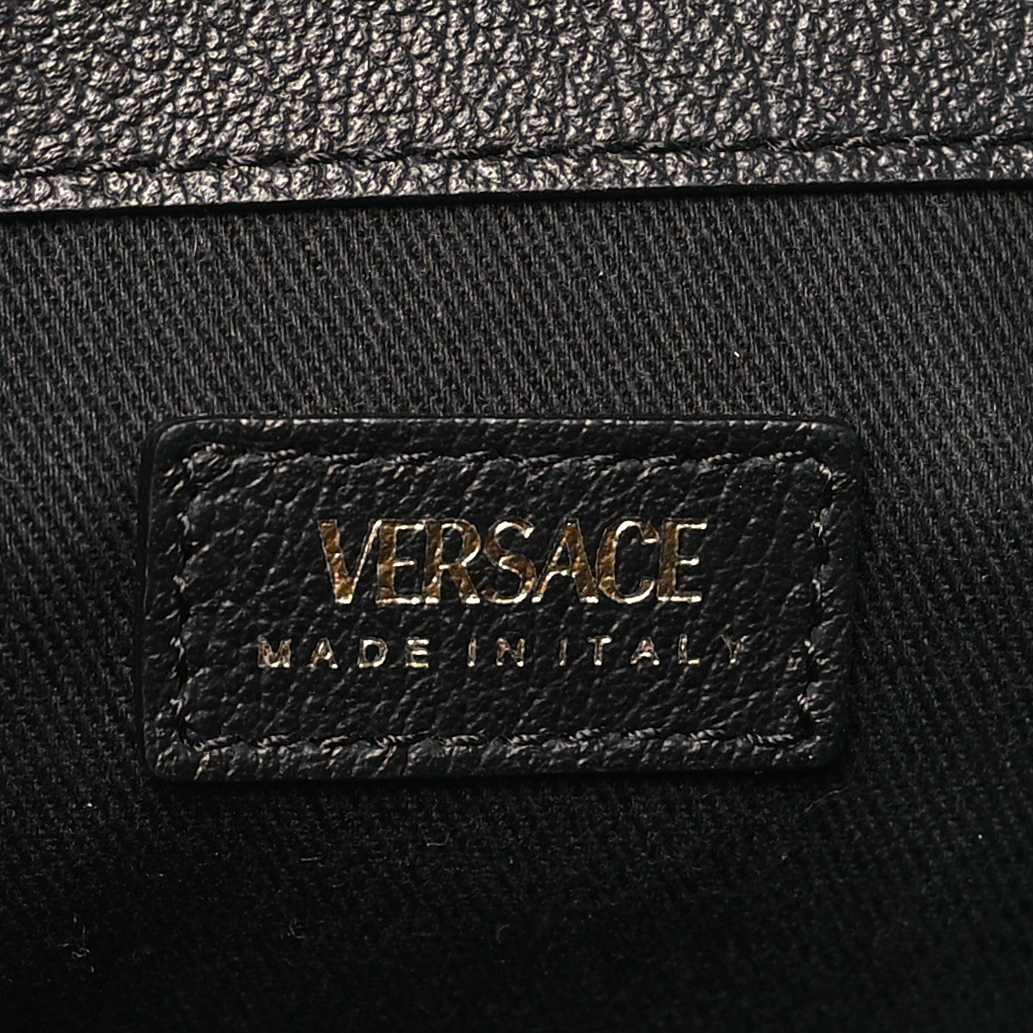 Versace Grained Calfskin La Medusa Small Shoulder Bag Black 6 of 9
