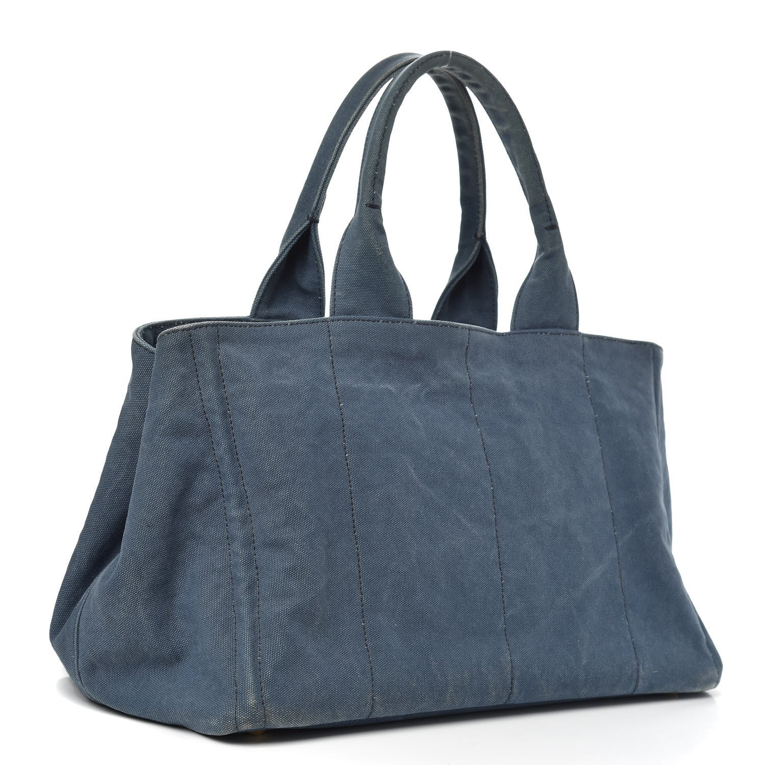 Prada Canvas Canapa Logo Tote Blue 3 of 18