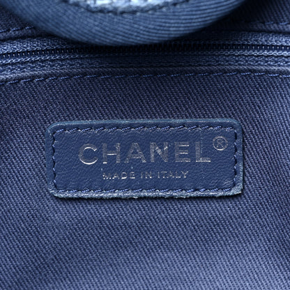 Chanel Woven Straw Raffia Medium Deauville Tote Blue 6 of 9