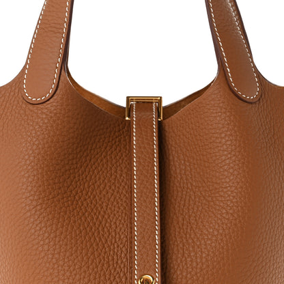 Hermes Taurillon Clemence Picotin Lock 18 PM Gold 8 of 11