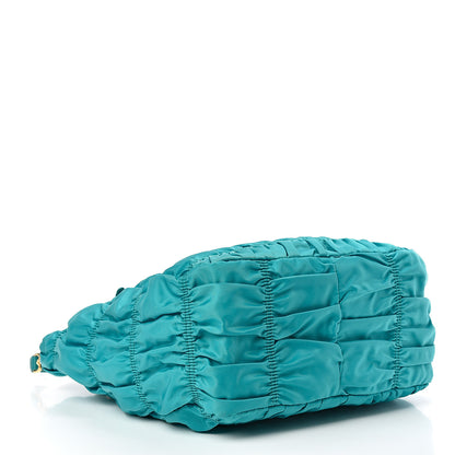 Prada Tessuto Nylon Gaufre Tote Turchese 3 of 12