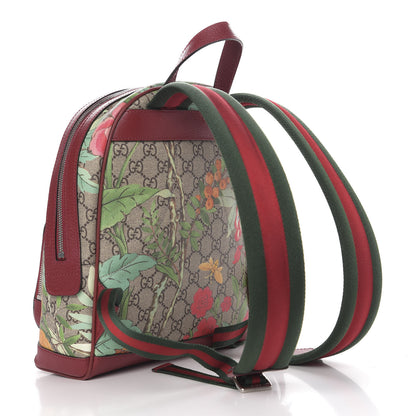 Gucci GG Supreme Monogram Tian Web Small Day Backpack Beige Multicolor Red 3 of 18