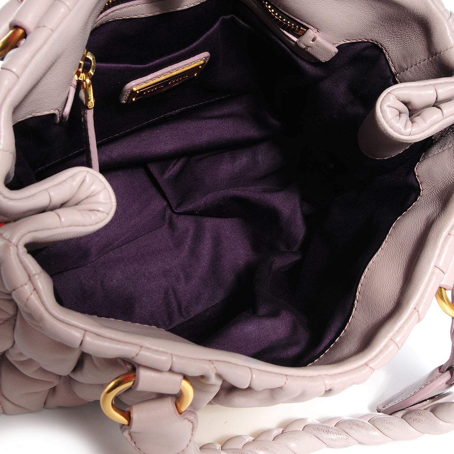 Miu Miu Nappa Matelasse Top Handle Bag Mughetto 7 of 11