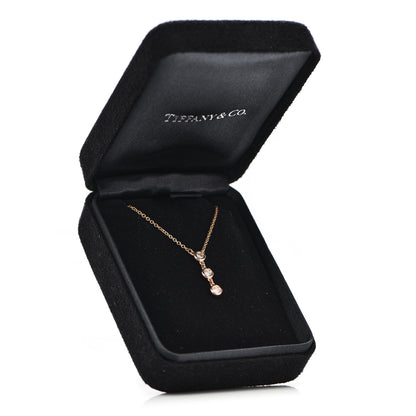 Tiffany 18K Rose Gold Diamond Elsa Peretti Diamond by the Yard Drop Pendant Necklace 6 of 6