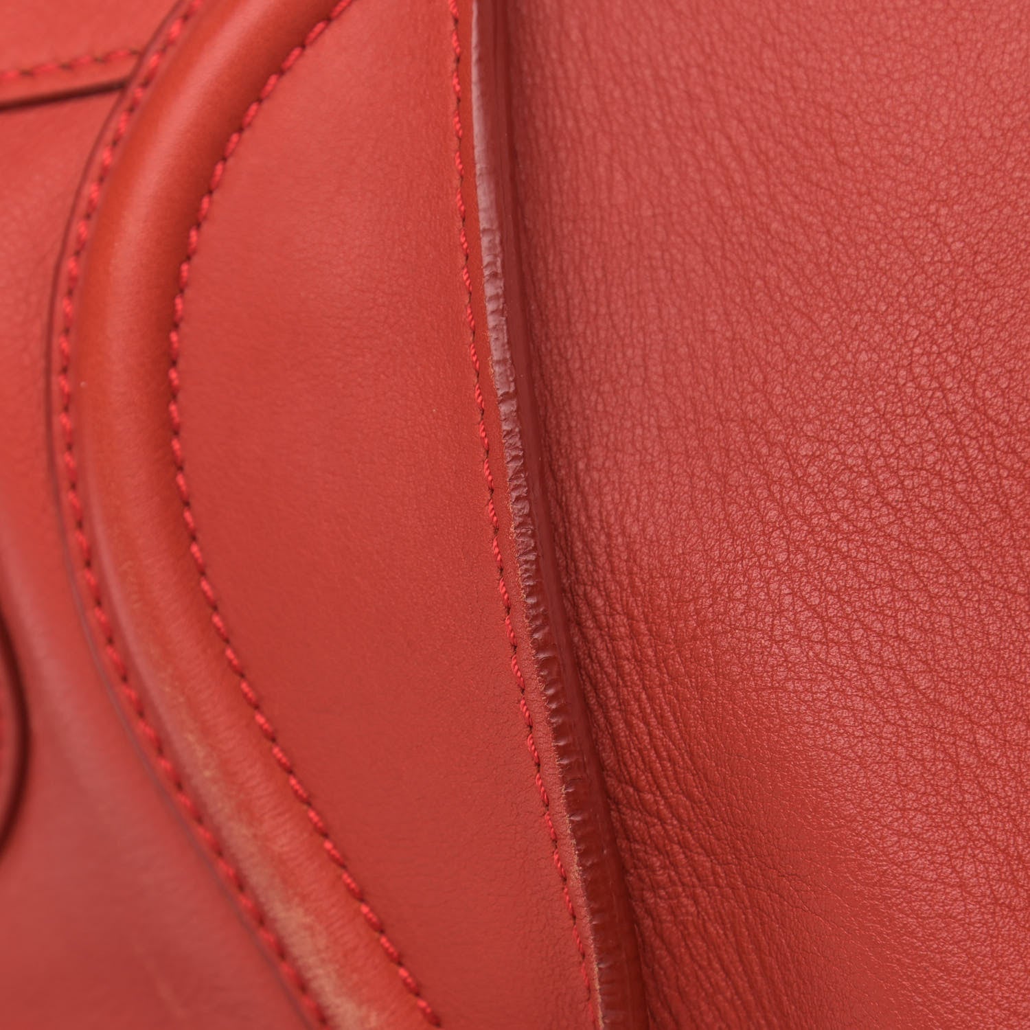 Celine Smooth Calfskin Mini Luggage Red 18 of 21