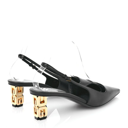 Givenchy Calfskin G Cube 50mm Slingback Pumps 38 Black 4 of 8