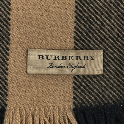 Burberry Wool Check Happy Fringe Scarf Beige 3 of 3