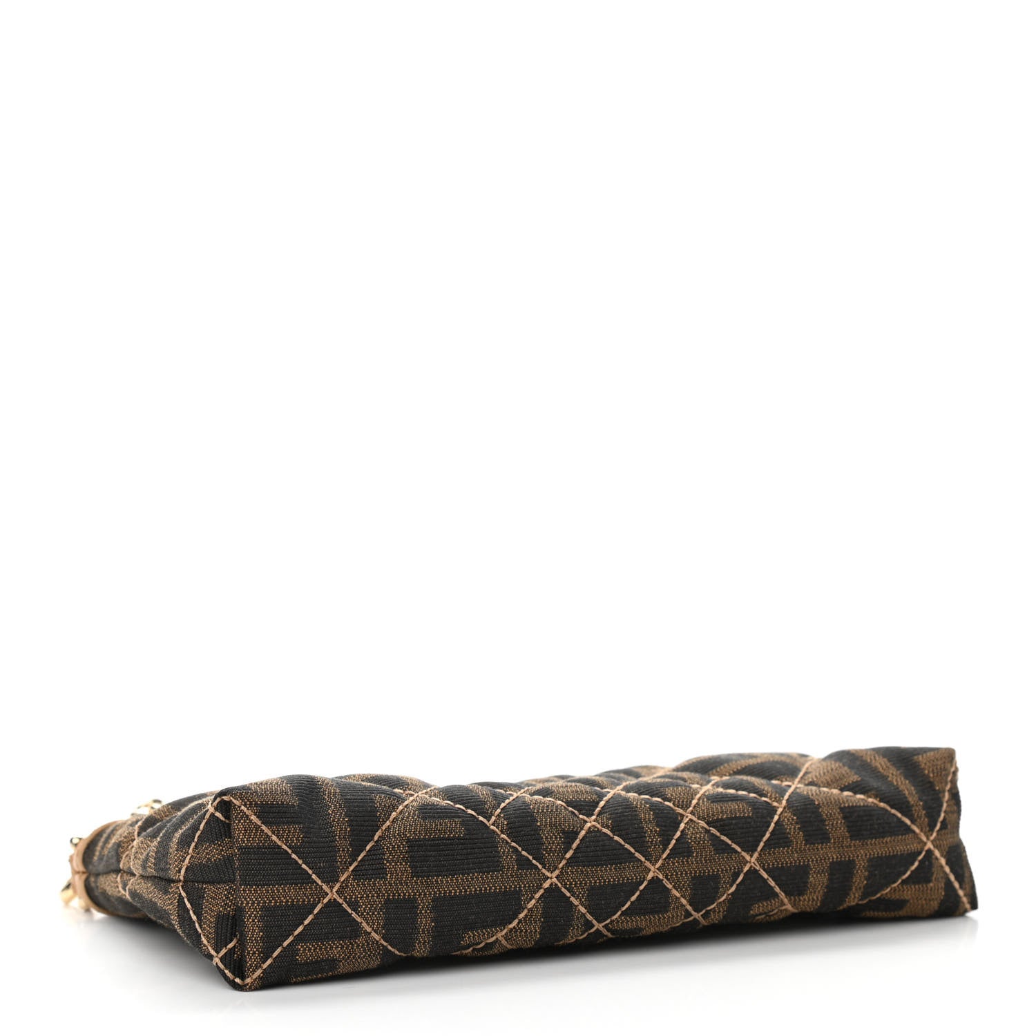 Fendi Zucca Quilted Pochette Tobacco 3 of 10
