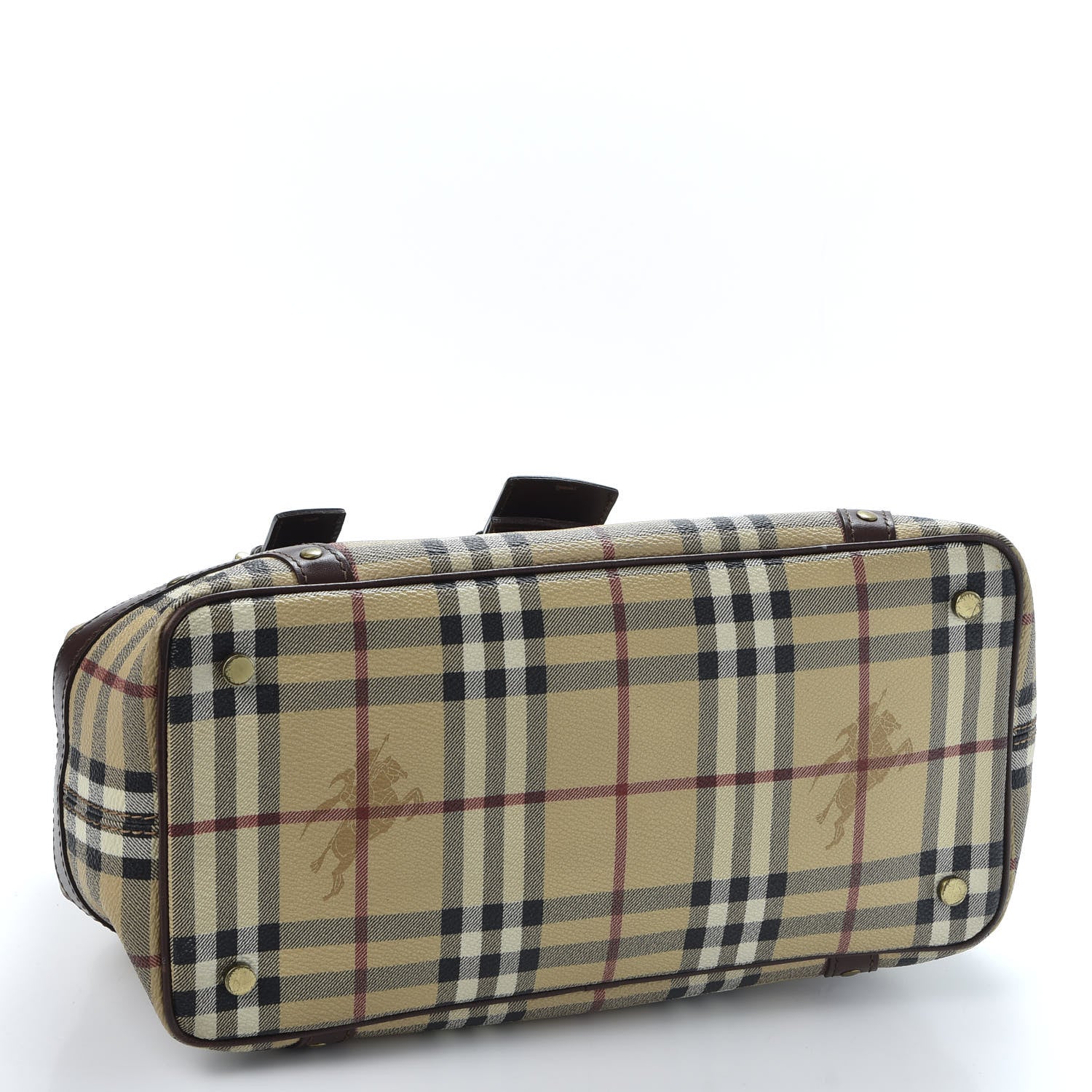 Burberry Haymarket Check Buckle Satchel Chocolate 3 of 11