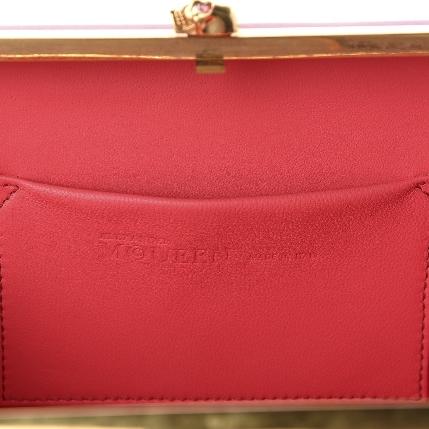 Alexander McQueen Calfskin Skull Box Clutch Pink 8 of 8