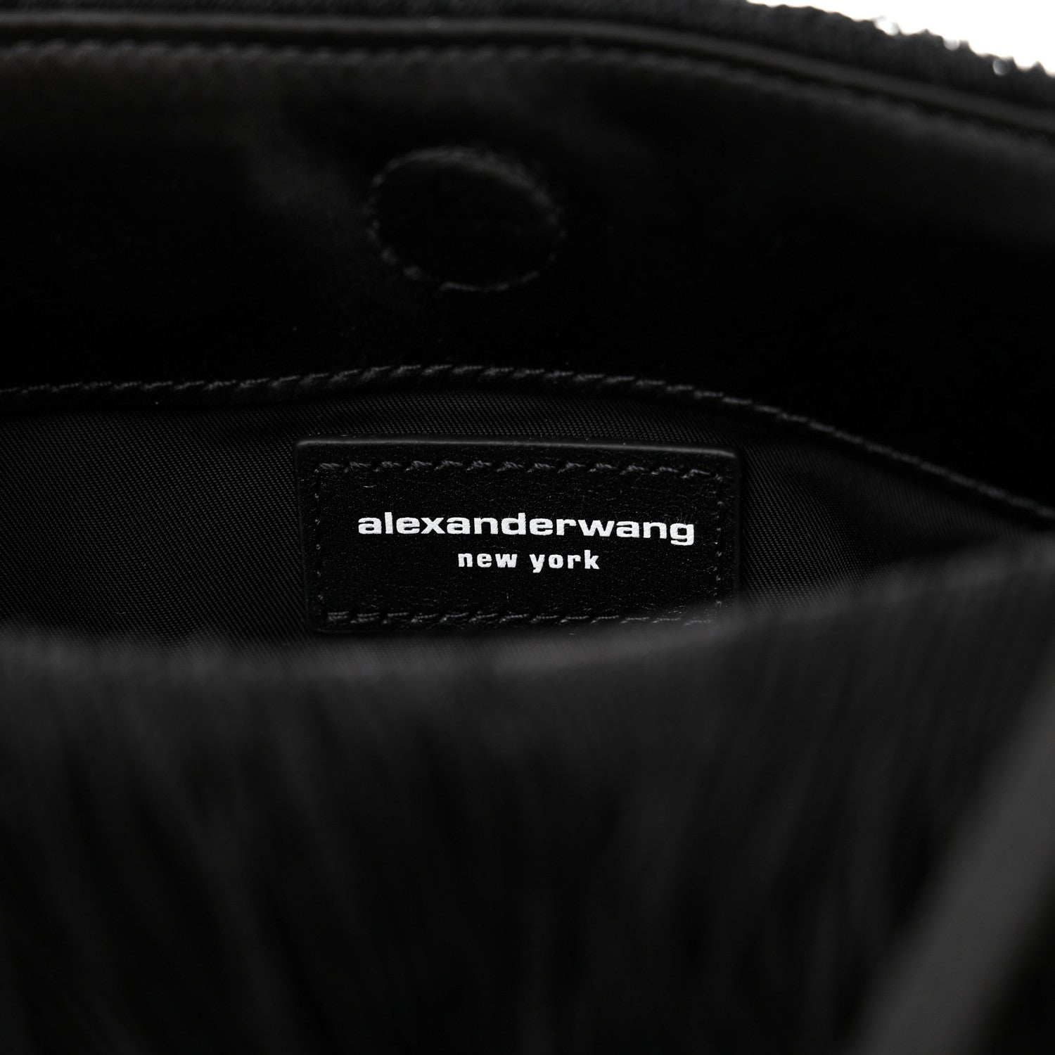 Alexander Wang Satin Crystal Fringe Shoulder Bag Black 7 of 13