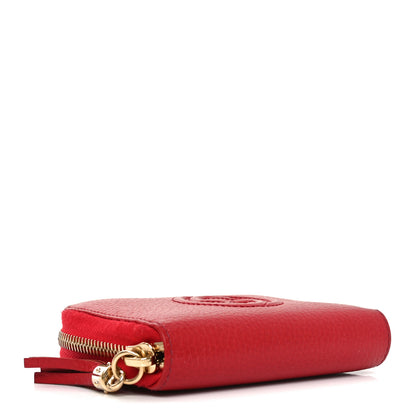 Gucci Pebbled Calfskin Small Soho Zip Around Wallet Red 4 of 8