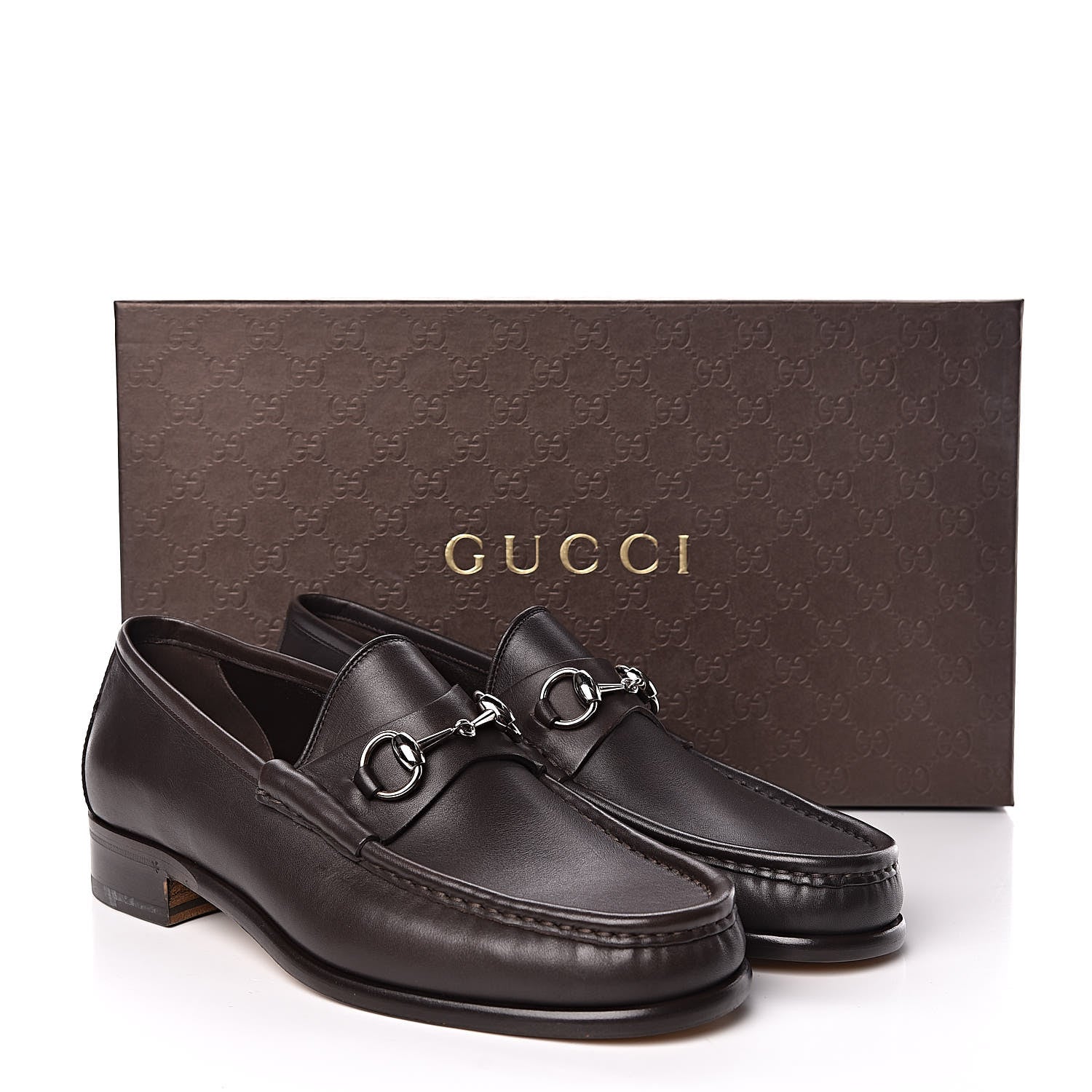 Gucci Calfskin Mens 1953 Horsebit Loafers 8 Marrone 9 of 9