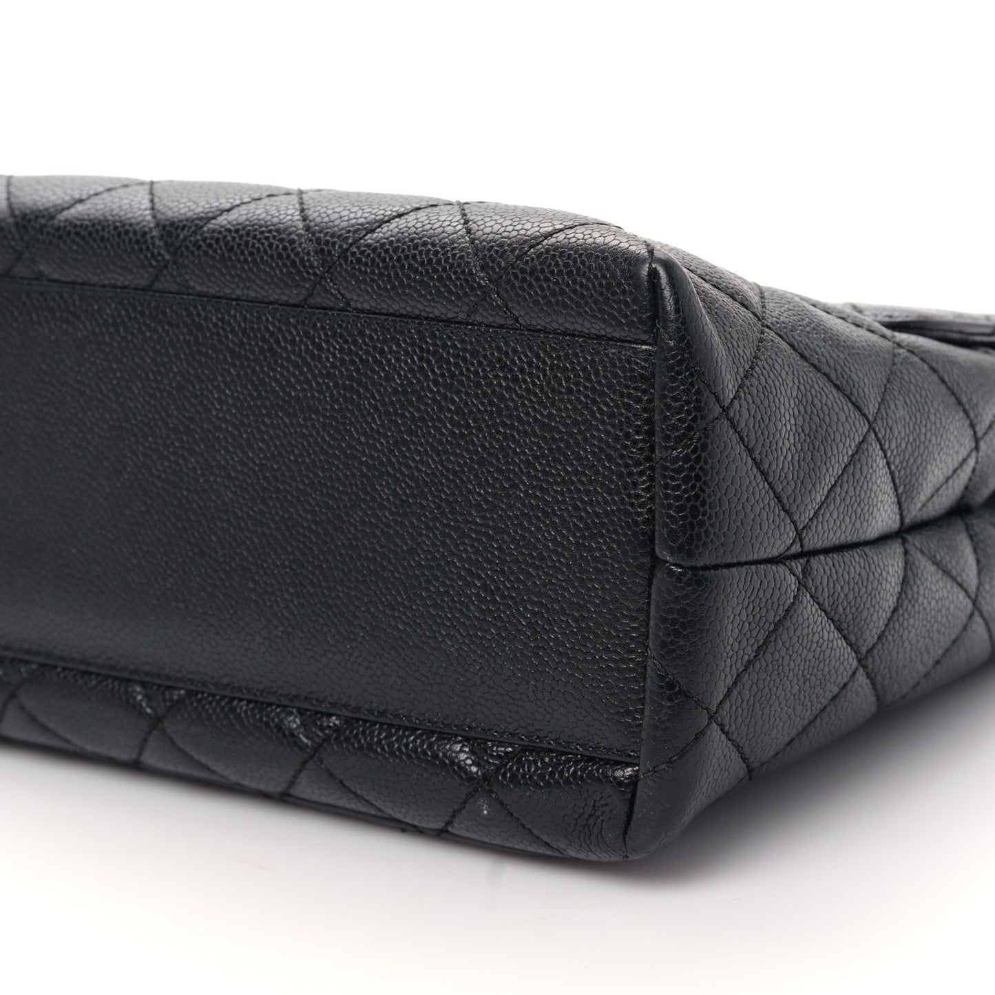Caviar Quilted Jumbo Kelly Flap Black