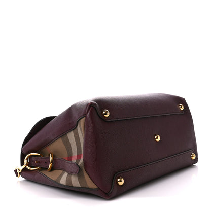 Burberry Derby Calfskin House Check Medium Camberley Burgundy 4 of 13