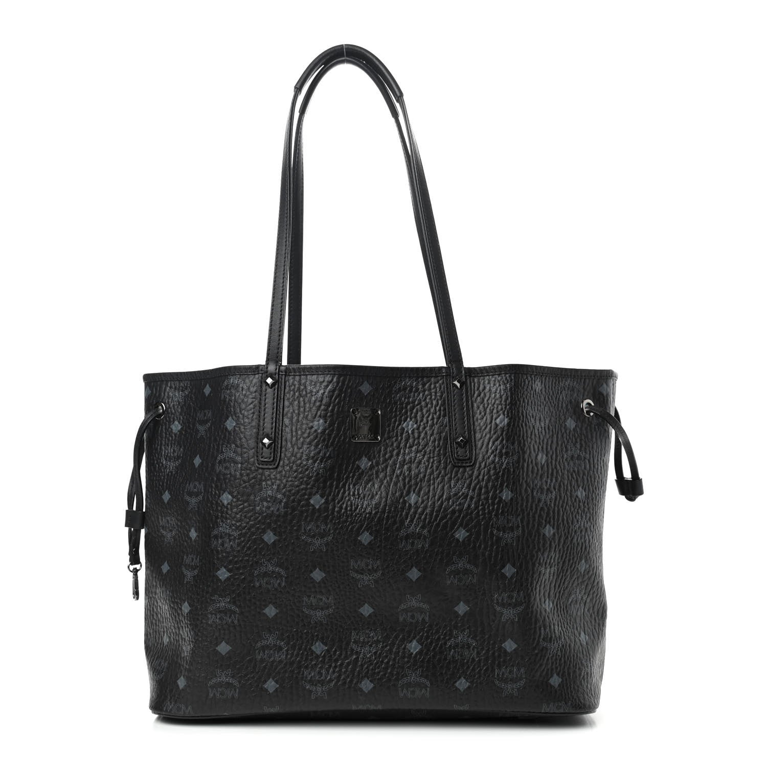 MCM Visetos Medium Project Reversible Shopper Tote Black 3 of 10
