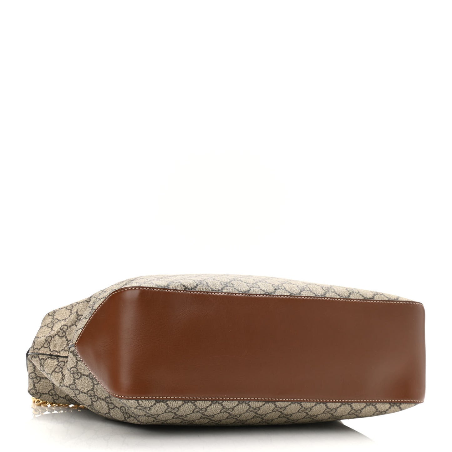 GG Supreme Monogram Large Linea A Hobo Light Brown