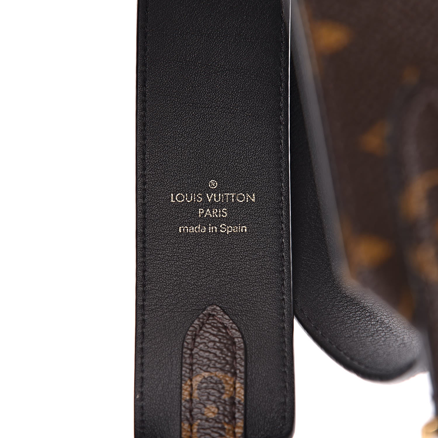 Louis Vuitton Monogram Bandouliere Shoulder Strap Black 3 of 4