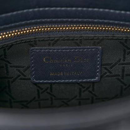 Christian Dior Lambskin Cannage Small Lucky Badges Lady Dior Navy 6 of 9