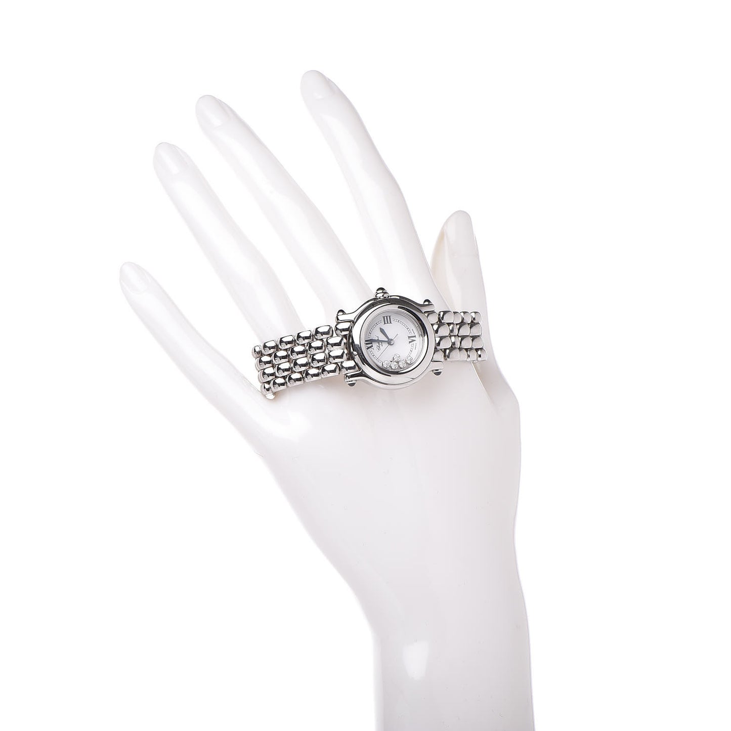 Stainless Steel 5 Diamond 26mm Happy Sport Quartz Watch