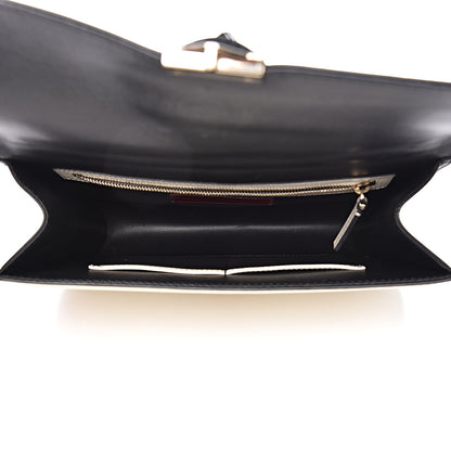 Valentino Garavani Vitello Medium Glam Lock Rockstud Flap Black Light Ivory 6 of 13