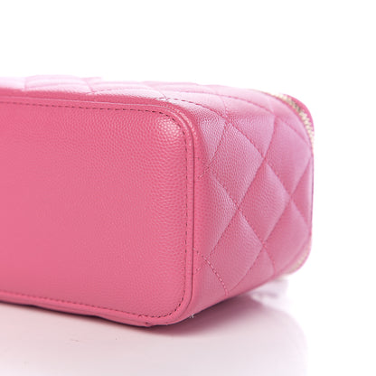 Chanel Caviar Quilted Small Vanity Case With Chain Pink 9 of 10