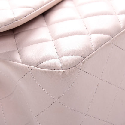 Chanel Lambskin Quilted Jumbo Double Flap Light Beige 12 of 12