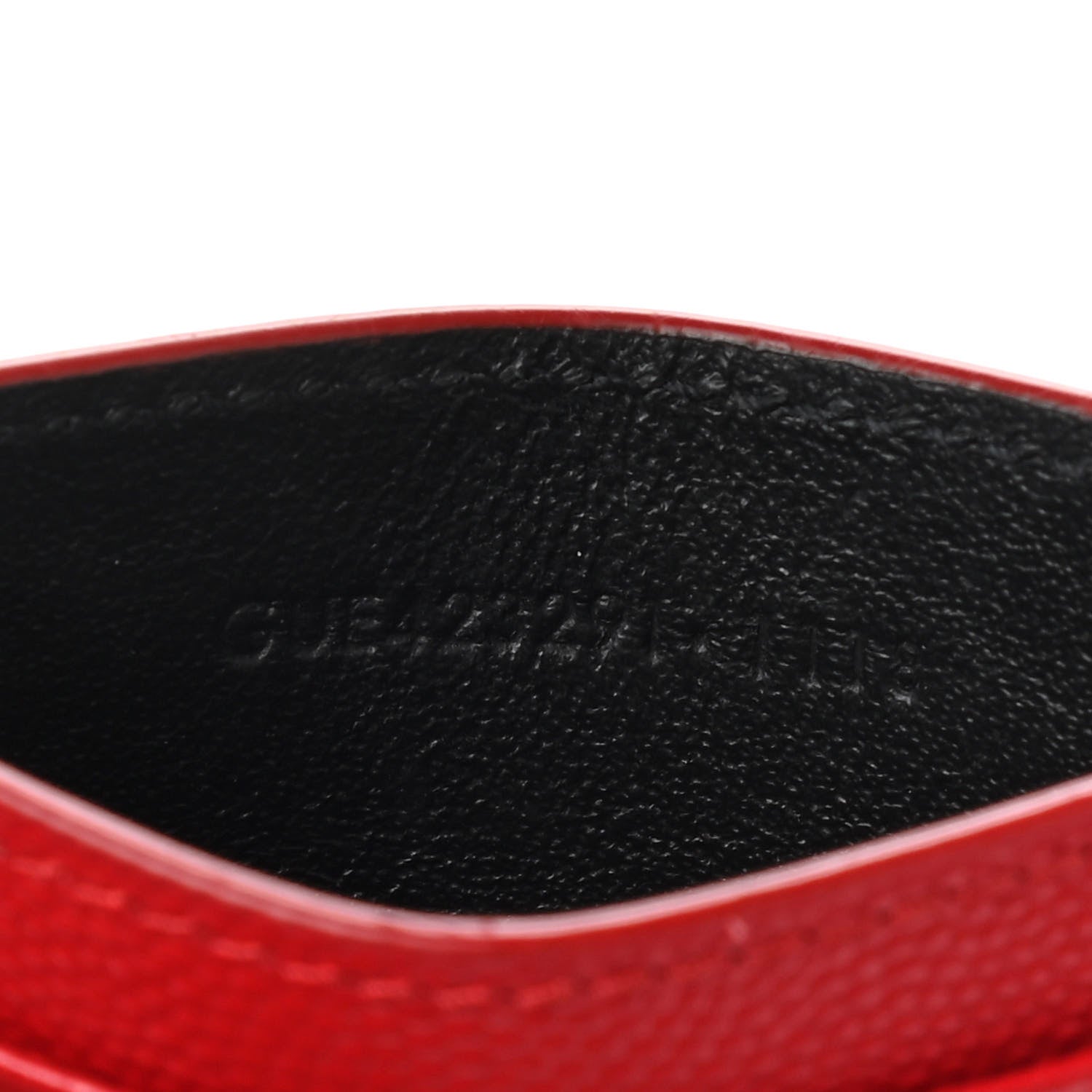 Saint Laurent Grain De Poudre Matelasse Chevron Monogram Credit Card Case Bandana Red 7 of 8