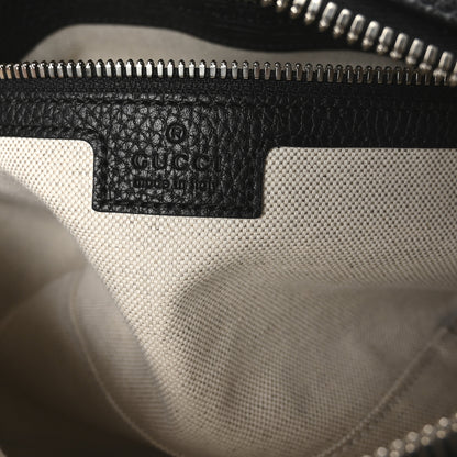 Gucci Piuma Calfskin Jumbo GG Embossed Medium Messenger Bag Black 6 of 10