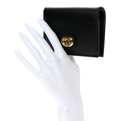 Gucci Azalea Calfskin Marina Card Case Black 2 of 10