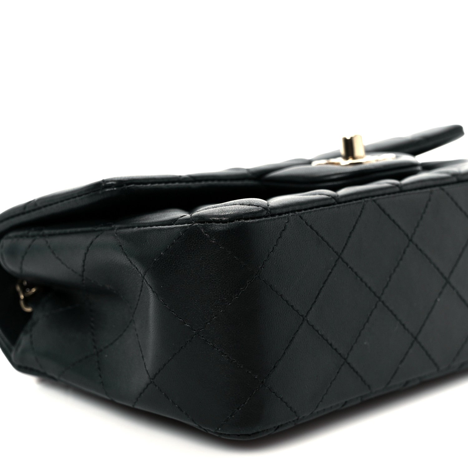 Chanel Lambskin Quilted Mini Rectangular Flap Black 10 of 12