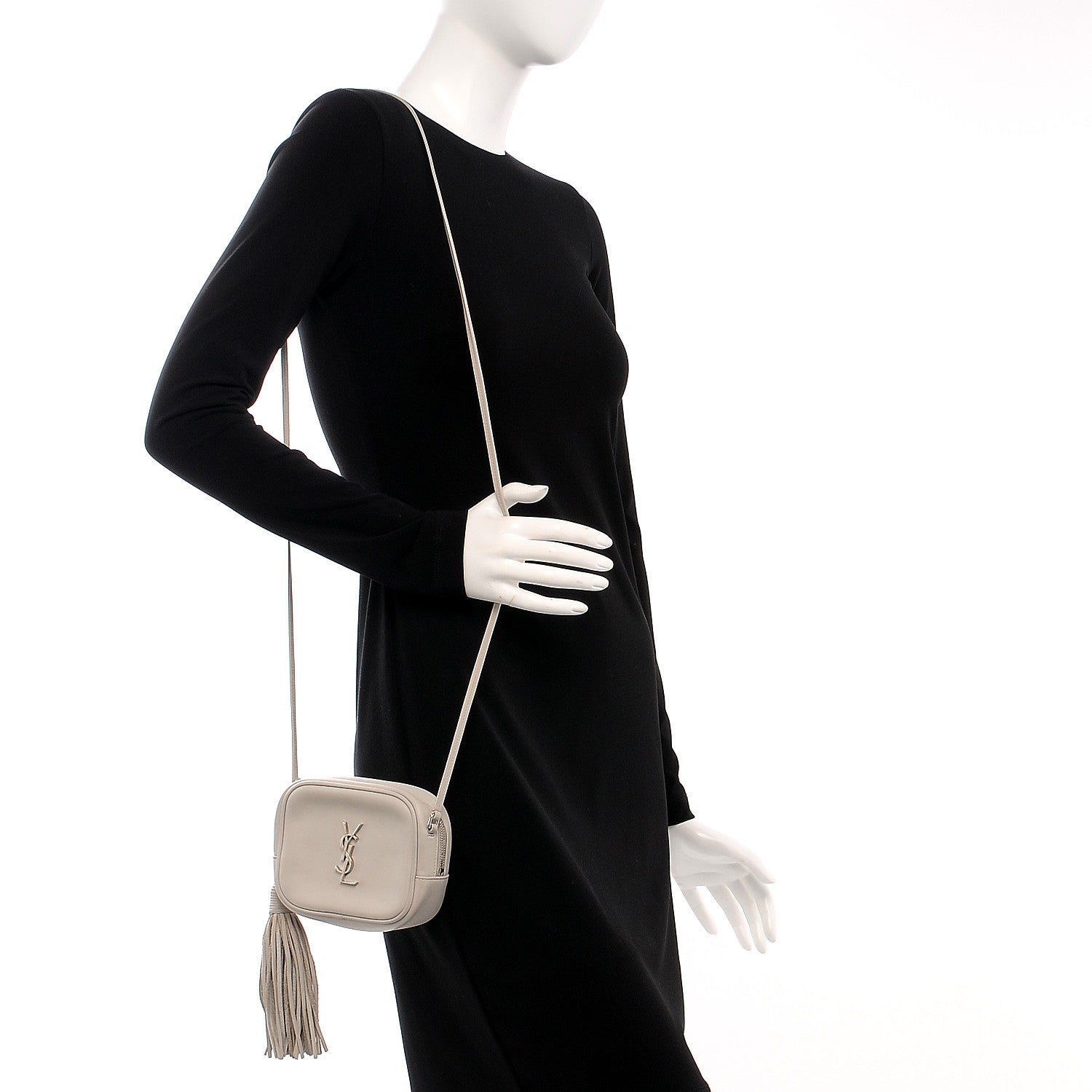 Saint Laurent Nappa Monogram Blogger Bag Gris Perle 2 of 8