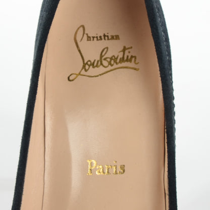 Christian Louboutin Suede Peniche Platform Peep Toe Pumps 38 Navy 7 of 9