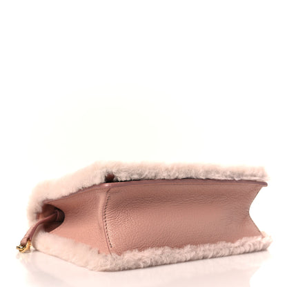Miu Miu Shearling Goatskin Shoulder Bag Orchidea 4 of 11