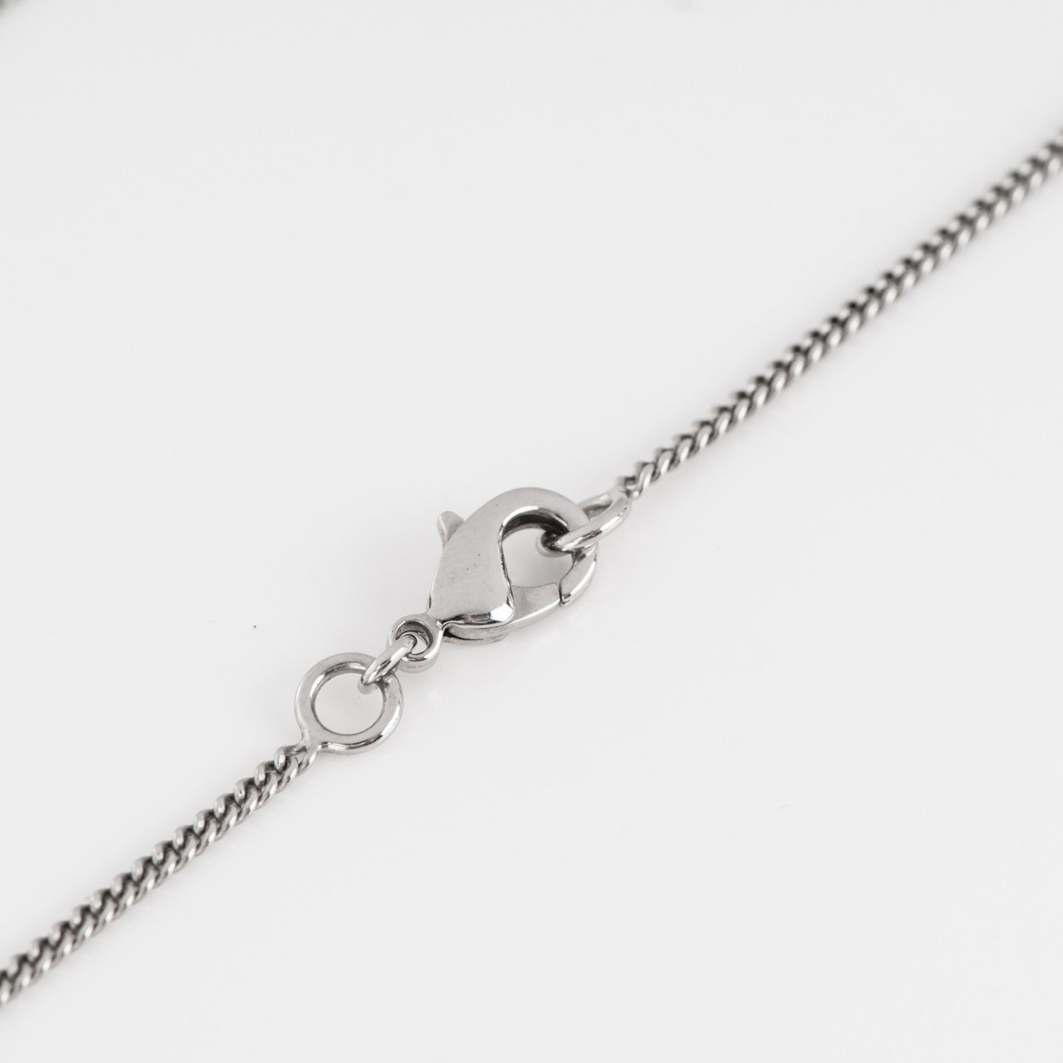 Chanel Crystal Timeless CC Necklace Silver 3 of 3