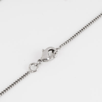 Chanel Crystal Timeless CC Necklace Silver 3 of 3