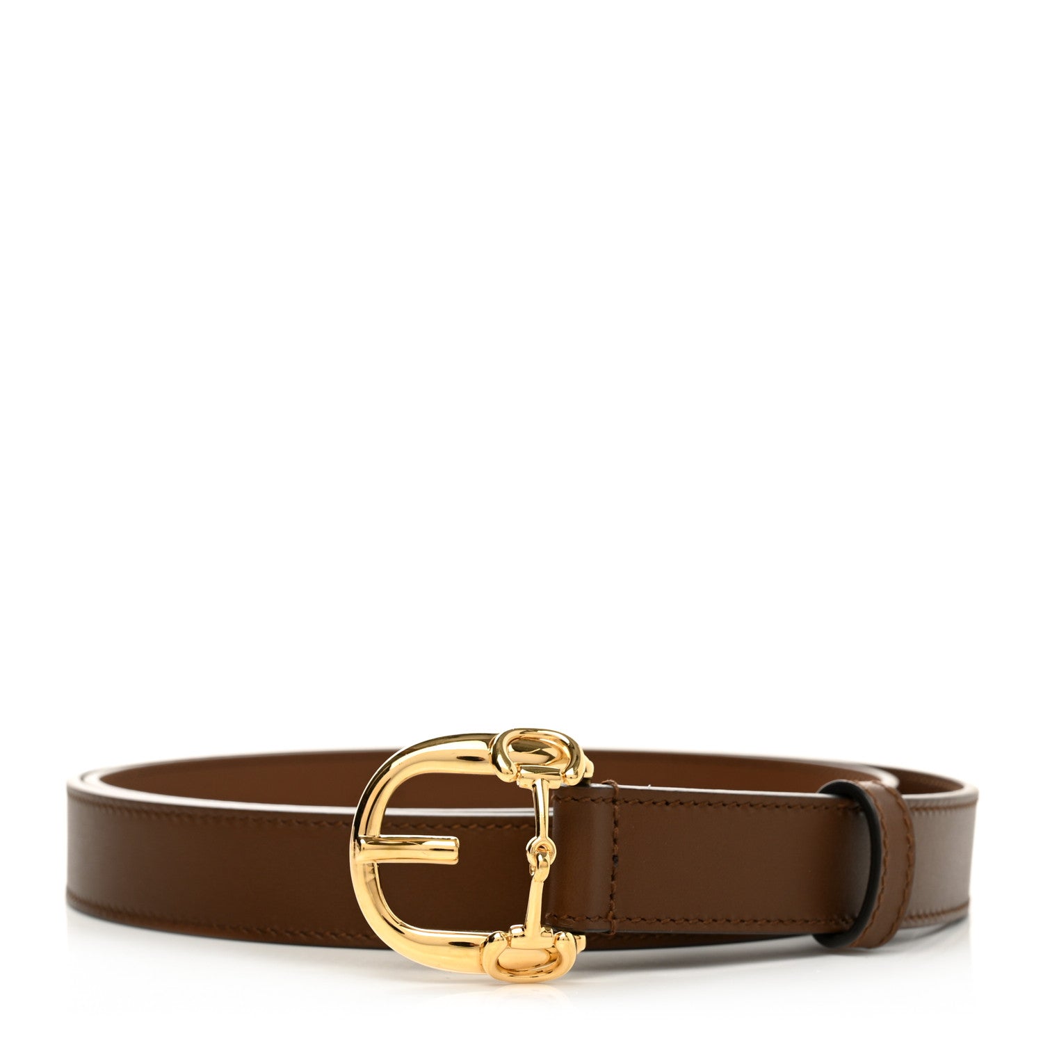 Gucci Smooth Calfskin Horsebit Belt 105 42 Brown 1 of 5