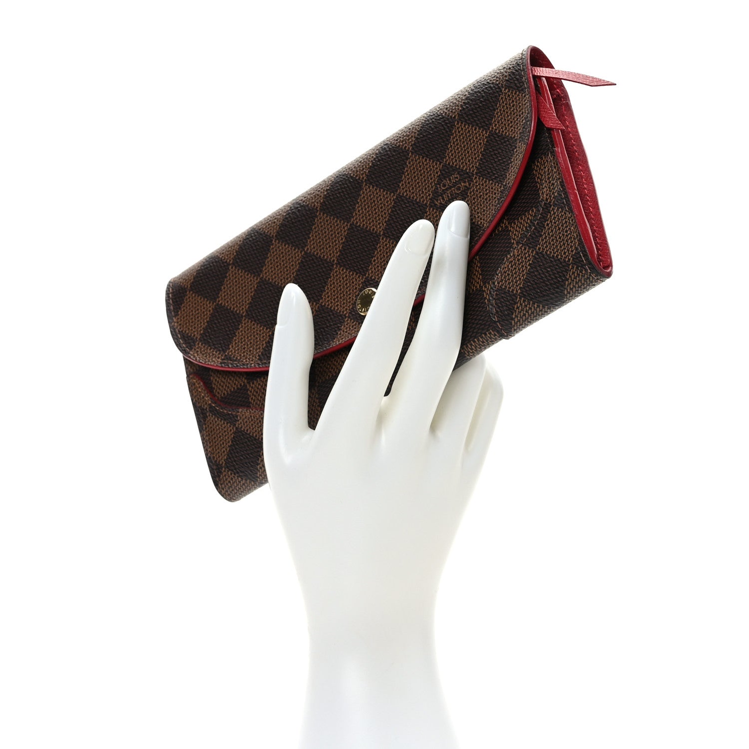 Louis Vuitton Damier Ebene Caissa Wallet Cherry 2 of 7