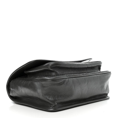 Saint Laurent Crinkled Calfskin Matelasse Monogram Baby Niki Chain Satchel Storm 4 of 11