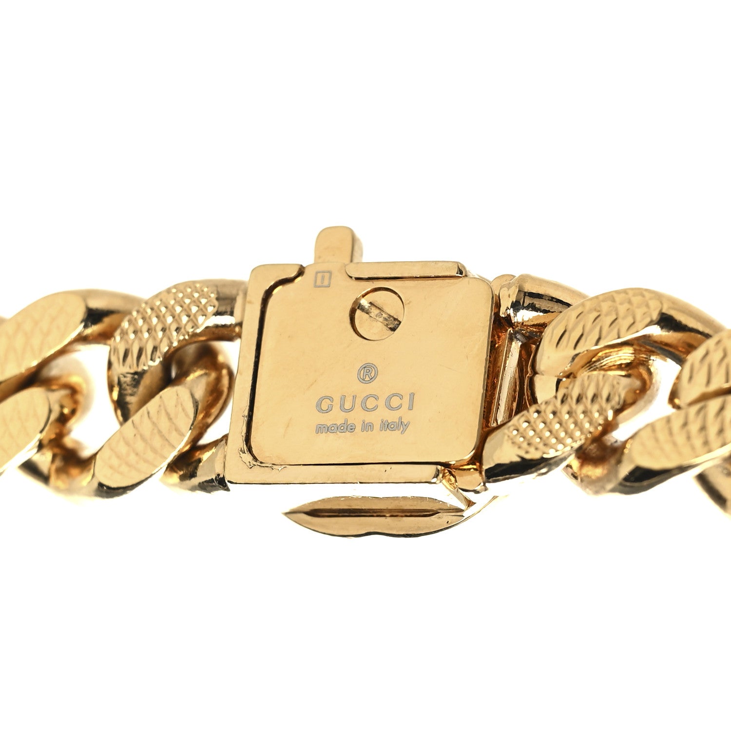 Gucci Metal Script Logo Interlocking Chain Necklace Gold 4 of 4