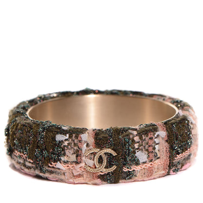 Chanel Tweed CC Wide Bangle M 1 of 4