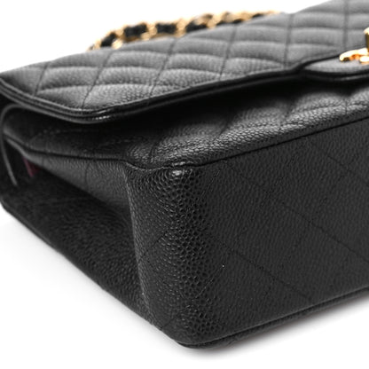 Chanel Caviar Quilted Medium Double Flap Black 8 of 9