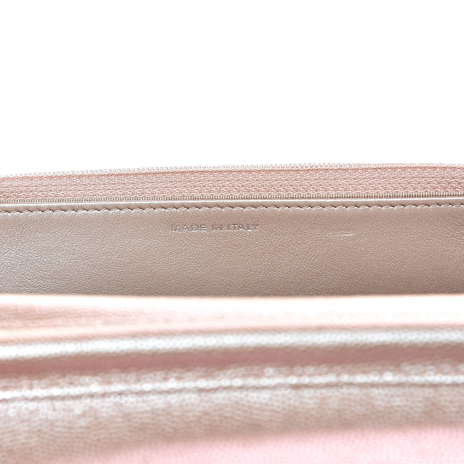 Chanel Metallic Caviar Chevron Quilted Wallet On Chain WOC Light Gold 7 of 14