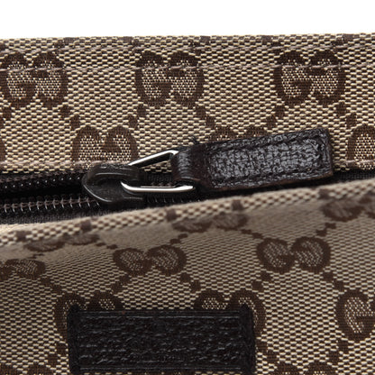 Gucci Monogram Web Small Flat Messenger Crossbody Dark Brown 14 of 18