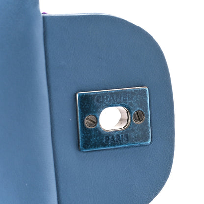 Chanel Lambskin Crochet Medium Single Flap Blue 7 of 12
