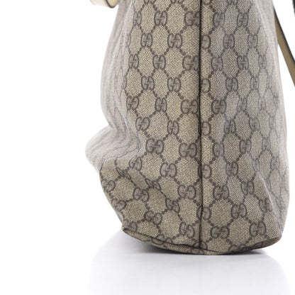 Gucci GG Supreme Monogram Large Zippered Shopping Tote Off White 11 of 15