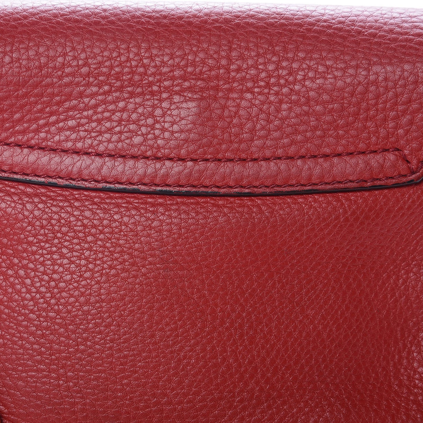 Pebbled Calfskin Small Soho Flap Crossbody Red